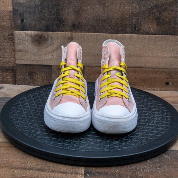 CONVERSE ALL STAR MOVE HI PLATFORM WOMENS ATHLETIC SHOES PINK CTAS RETRO SIZE 6 - Picture 2 of 9